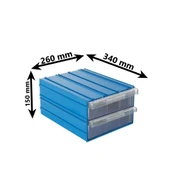 Sembol 512 Plastik Çift Çekmeceli Kutu 340X260x150mm 12 Adet - 2
