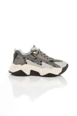 Leo Gri Leopar Sneaker Günlük Kadın Spor Ayakkabı - 5