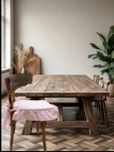 Fırfırlı Sıvı & Leke Itici Iskandinav Sandalye Minderi Pembe - 3