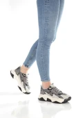 Leo Gri Leopar Sneaker Günlük Kadın Spor Ayakkabı - 2