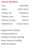 MAX EXTRA MX8802 - 210mm Gönye Kesme Makinası 1200 Watt - Pvc - Ahşap - Metal - Alüminyum Kesme - 2