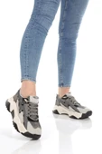 Leo Gri Leopar Sneaker Günlük Kadın Spor Ayakkabı - 4