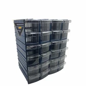 Sembol 114 Plastik Çift Çekmeceli Kutu 155X95x55mm 12 Adet - 5