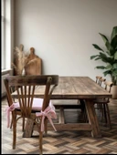 Fırfırlı Sıvı & Leke Itici Iskandinav Sandalye Minderi Pembe - 7