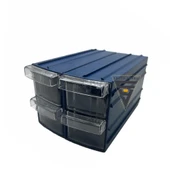 Sembol 114 Plastik Çift Çekmeceli Kutu 155X95x55mm 24 Adet - 1