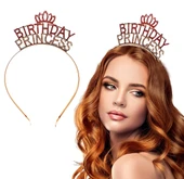 Birthday Princess Kristal Taç – Rose Gold Kaplama - 1