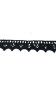 Kopanaki Dantel en 1,5 cm Siyah 1 Metre - 1