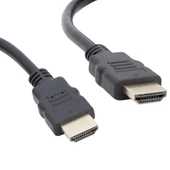 POWERMASTER PLASTİK DÜZ SİYAH 1.5 METRE POŞETLİ GOLD UÇLU HDMI KABLO - 1