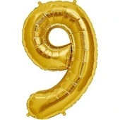 Brokoli Home 9 Numara Folyo Gold Balon, Folyo Altın Balon 100cm 40 İnç - 1