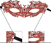 Kırmızı Dantel Masquerade Maskesi 5 No - 1