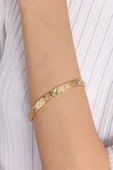 Yıldız Desen Gold Bayan Çelik Bileklik - 1