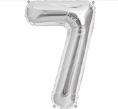 Brokoli Home 7 Numara Folyo Gümüş Balon 100cm 40inç Helyuma Uygun Parti Balonu Numaralar - 2