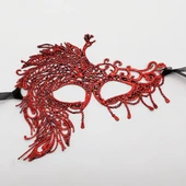 Kırmızı Dantel Masquerade Maskesi 4 No - 1