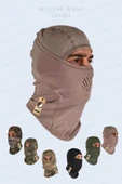 Motosiklet Outdoor Taktik Askeri Boyunluk Kask Termal Maske Balaklava  Tan - 1