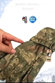 Su Geçirmez Askeri Kamuflaj Motosiklet Taktik Askeri Spor Kışlık Kar Balıkçı Eldiveni - 3