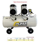 SESSİZ YAĞSIZ PİSTONLU KOMPRESÖR - 100 Lt - 3 HP - 8 Bar - Hava Üretimi: 400 Lt/dk. - 220 Volt - 2