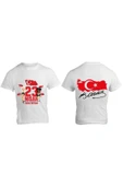 ALPŞAN TİCARET  23 Nisan Baskılı Unisex Çocuk/Yetişkin Tişört Çift Taraflı Baskı Çocuk Bayramı T-shirt - 1