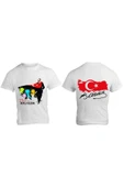 ALPŞAN TİCARET  Bayrak Baskılı 23 Nisan Ulusal Egemenlik Ve Çocuk Bayramı Çocuk Pamuklu Yumuşak T-shirt - 1