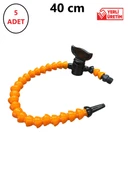 1/4 SPİRAL BOR YAĞ HORTUMU SİVRİ AĞIZLI AÇMA KAPAMA VANALI 40 CM ( 5 ADET ) - 1