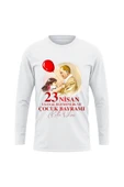 ALPŞAN TİCARET  23 Nisan Atatürk Baskılı Uzun Kollu İnce T-shirt Çocuk Yetişkin Çocuk Bayramı Uzun Kollu Tişört thumbnail 5