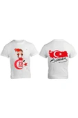 ALPŞAN TİCARET  23 Nisan Baskılı Unisex Çocuk/Yetişkin Tişört Çift Taraflı Baskı Çocuk Bayramı T-shirt - 1