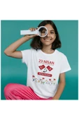 ALPŞAN TİCARET  23 Nisan Çocuk Bayramı Baskılı Çocuk Tişört 23 Nisan T-shirt - 3