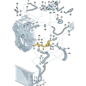 Audi A4 2001-2004 1.9TDi AVB Motor Devirdaim Su Borusu 038121065BH thumbnail 2