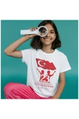 ALPŞAN TİCARET  23 Nisan Çocuk Bayramı Baskılı Çocuk Tişört 23 Nisan T-shirt - 3
