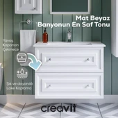 Kayra Lavabo Dolabı Çekmeceli Mat Beyaz - 3