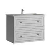 Kayra Lavabo Dolabı Çekmeceli Mat Beyaz - 1
