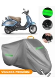 MotoEN  Vinleks Gri Aprilia Mojito 125 Custom Uyumlu Motosiklet Brandası Lüx Kalite (Kilit Uyumlu) thumbnail 1