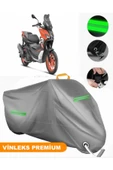 MotoEN  Vinleks Gri Aprilia SR GT 125 Uyumlu Motosiklet Brandası Lüx Kalite (Kilit Uyumlu) thumbnail 1