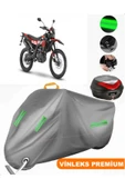 MotoEN  Vinleks Gri Aprilia RX 125 Arka Çanta Uyumlu Motosiklet Brandası (Kilit Uyumlu) - 1