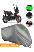 MotoEN Vinleks Gri Aprilia SR GT 200 Uyumlu Motosiklet Brandası Lüx Kalite (Kilit Uyumlu) - 1