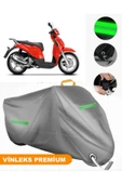 MotoEN  Vinleks Gri Aprilia Scarabeo 200 Uyumlu Motosiklet Brandası Lüx Kalite (Kilit Uyumlu) thumbnail 1