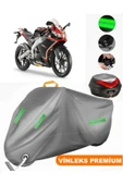 MotoEN  Vinleks Gri Aprilia RS4 125 4T Arka Çanta Uyumlu Motosiklet Brandası (Kilit Uyumlu) thumbnail 1