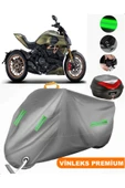 MotoEN  Vinleks Gri Ducati Diavel V4 Arka Çanta Uyumlu Motosiklet Brandası (Kilit Uyumlu) thumbnail 1
