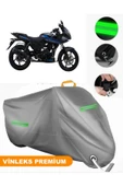 MotoEN  Vinleks Gri Bajaj Pulsar 220 Uyumlu Motosiklet Brandası Lüx Kalite (Kilit Uyumlu) thumbnail 1