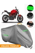 MotoEN  Vinleks Gri Ducati Monster 797 Plus Uyumlu Motosiklet Brandası Lüx Kalite (Kilit Uyumlu) thumbnail 1