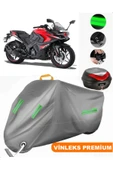 MotoEN  Vinleks Gri Bajaj Pulsar RS 200 Arka Çanta Uyumlu Motosiklet Brandası (Kilit Uyumlu) thumbnail 1