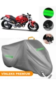 MotoEN  Vinleks Gri Ducati Monster 696 Uyumlu Motosiklet Brandası Lüx Kalite (Kilit Uyumlu) thumbnail 1