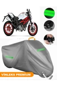 MotoEN  Vinleks Gri Ducati Monster 796 Uyumlu Motosiklet Brandası Lüx Kalite (Kilit Uyumlu) thumbnail 1