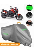 MotoEN  Vinleks Gri Bajaj Dominar 400 Uyumlu Motosiklet Brandası Lüx Kalite (Kilit Uyumlu) thumbnail 1