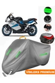MotoEN  Vinleks Gri Bmw K 1200 S Arka Çanta Uyumlu Motosiklet Brandası (Kilit Uyumlu) thumbnail 1