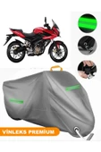 MotoEN  Vinleks Gri Bajaj Pulsar AS 200 Uyumlu Motosiklet Brandası Lüx Kalite (Kilit Uyumlu) thumbnail 1