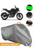 MotoEN  Vinleks Gri Bajaj Pulsar NS 200 Uyumlu Motosiklet Brandası Lüx Kalite (Kilit Uyumlu) thumbnail 1