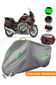 MotoEN  Vinleks Gri Bmw K 1600 GTL Exclusive Arka Çanta Uyumlu Motosiklet Brandası (Kilit Uyumlu) thumbnail 1