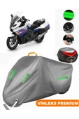 MotoEN  Vinleks Gri Bmw K 1600 Grand America Arka Çanta Uyumlu Motosiklet Brandası (Kilit Uyumlu) - 1