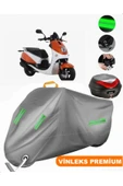 MotoEN  Vinleks Gri Daelim Beagle Arka Çanta Uyumlu Motosiklet Brandası (Kilit Uyumlu) - 1