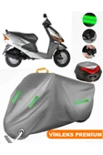 MotoEN  Vinleks Gri Honda SCV 100 F Beat Arka Çanta Uyumlu Motosiklet Brandası (Kilit Uyumlu) thumbnail 1